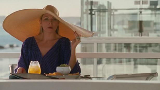 Samantha Jones on her Malibu beach house balcony from the Sex and the City movie. Set design interior design ideas. Samantha Jones on her Malibu beach house balcony from the Sex and the City movie. Set design interior design ideas.