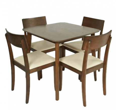 joss and main mid-century modern style table and chairs. Carrie & Big's kitchen inspired idea. SATC 2 Set design inspired interior design.