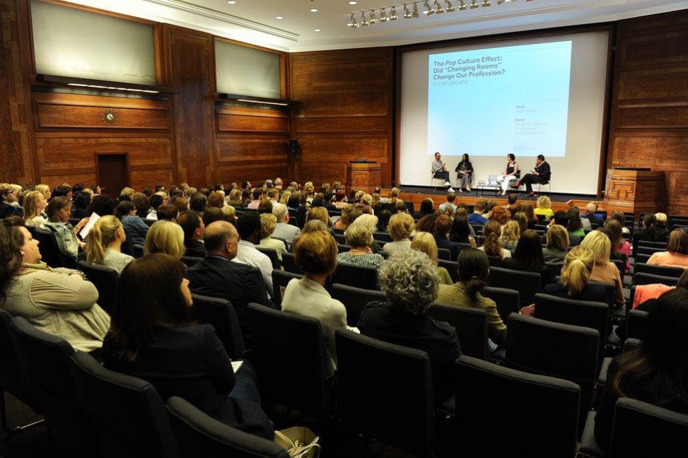 The BIID Annual Conference, AGM and Summer Party 2015. Audience watching the Interior designers in popular culture section from panel members: Tom Dyckhoff, Michelle Ogundehin and Ann Booth-Clibborn on stage with BIID chair Aidan Walker at this year's BIID annual conference. The BIID Annual Conference, AGM and Summer Party 2015. Audience watching the Interior designers in popular culture section from panel members: Tom Dyckhoff, Michelle Ogundehin and Ann Booth-Clibborn on stage with BIID chair Aidan Walker at this year's BIID annual conference.