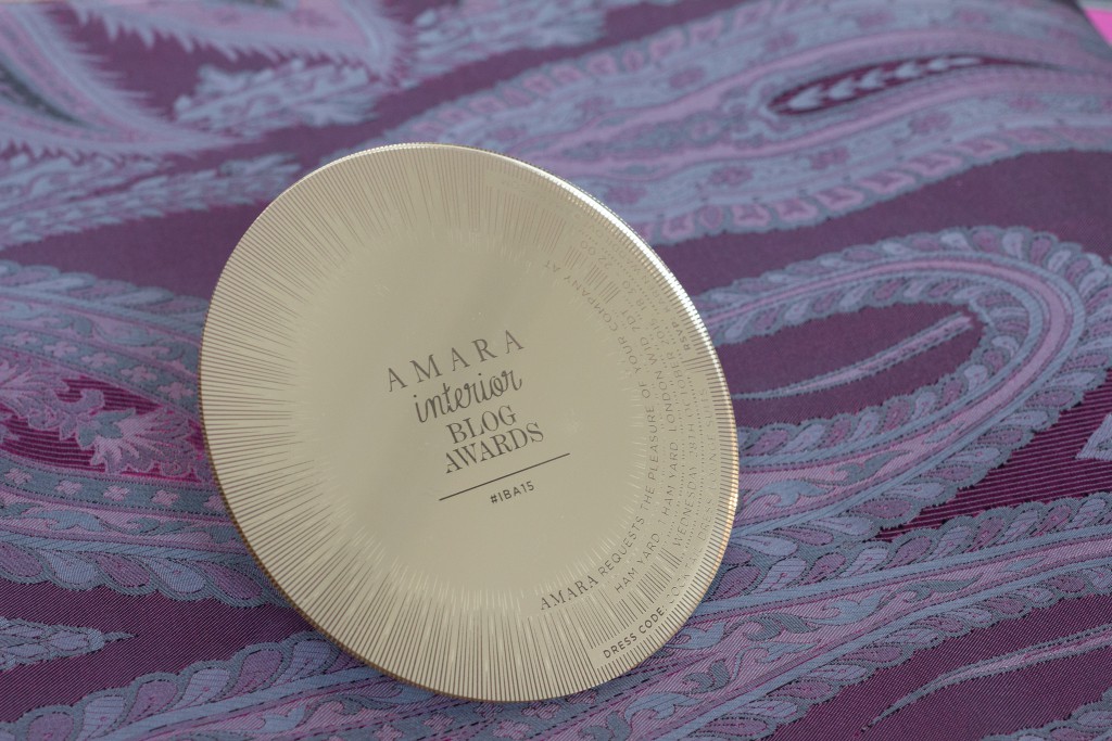 The National Design Academys Amara interior blog awards 2015 invite The National Design Academys Amara interior blog awards 2015 invite