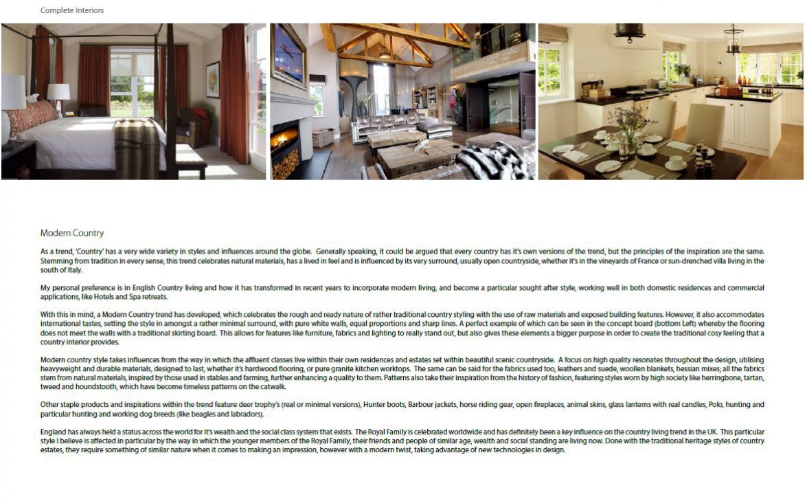 National Design Academy Student of the Month: Professional Diploma in Interior Design student, Marcus Lange. Modern country trend board. A complete interior National Design Academy Student of the Month: Professional Diploma in Interior Design student, Marcus Lange. Modern country trend board. A complete interior