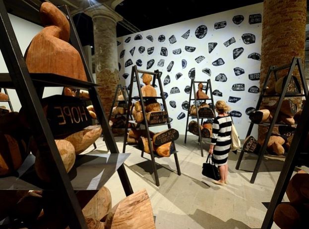 Theme of the Month: The Venice Biennale 2015. Urban Requiem by Barthélémy Toguo, 2015, in the Arsenale