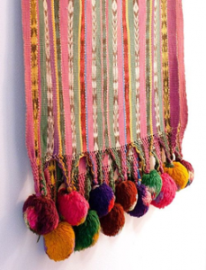 table runner pom poms