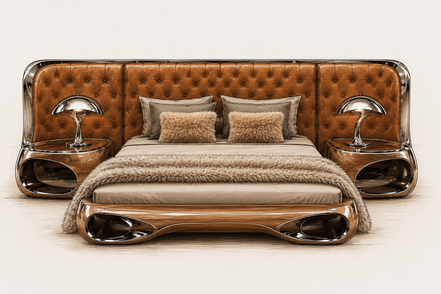 skethed bed