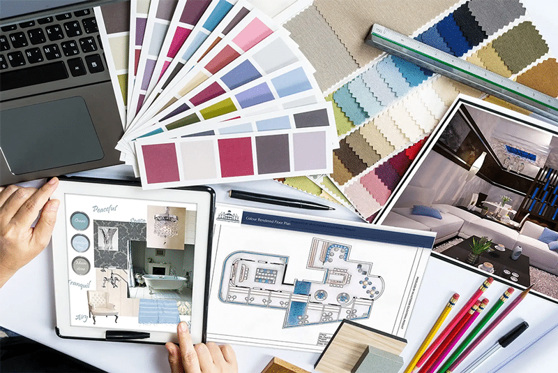Interior design moodboarding
