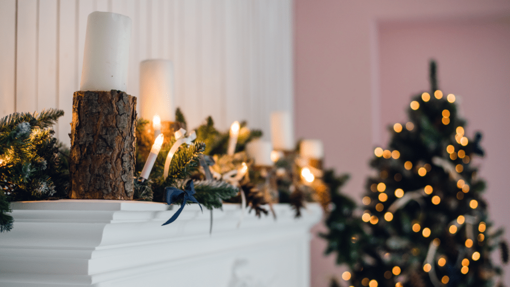 Christmas mantlepiece