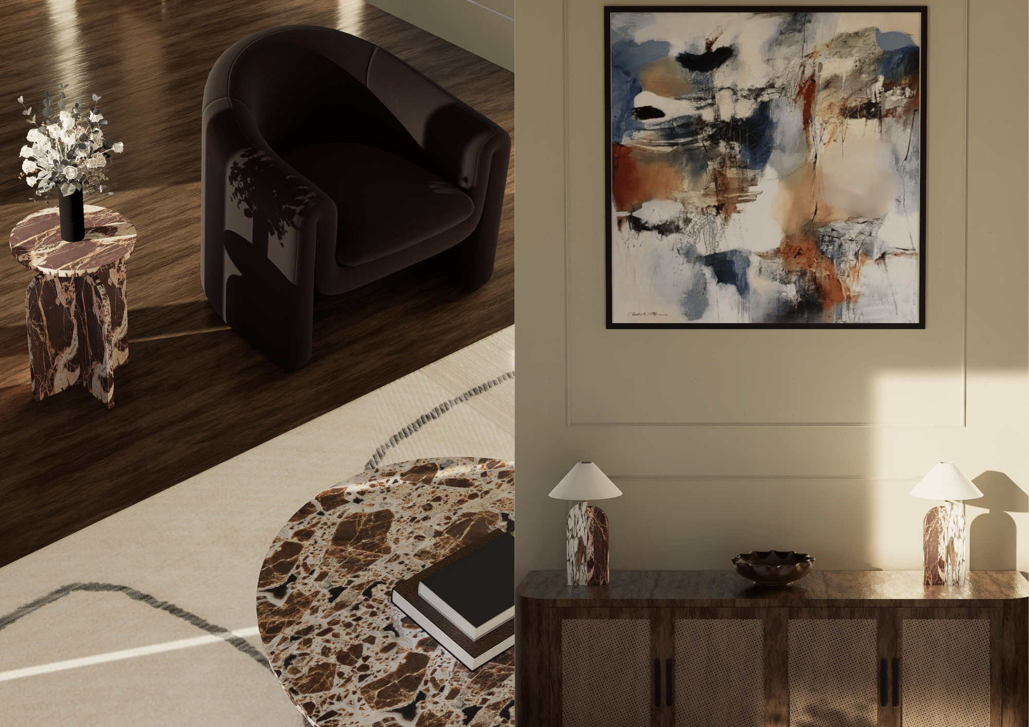 Show Home Apartment Lounge Render 2