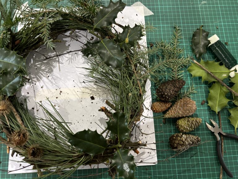 Pinecone wreath